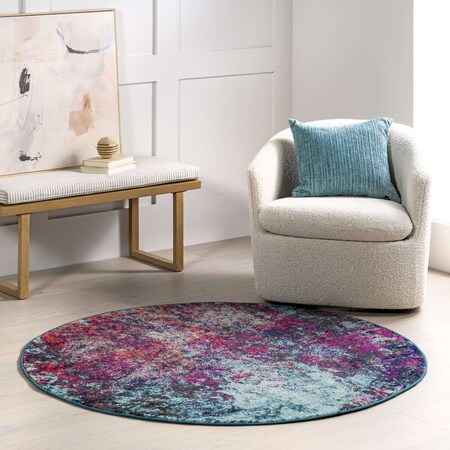 Nuloom Reva Colorful Abstract Area Rug 5ft ECCR20A-R505